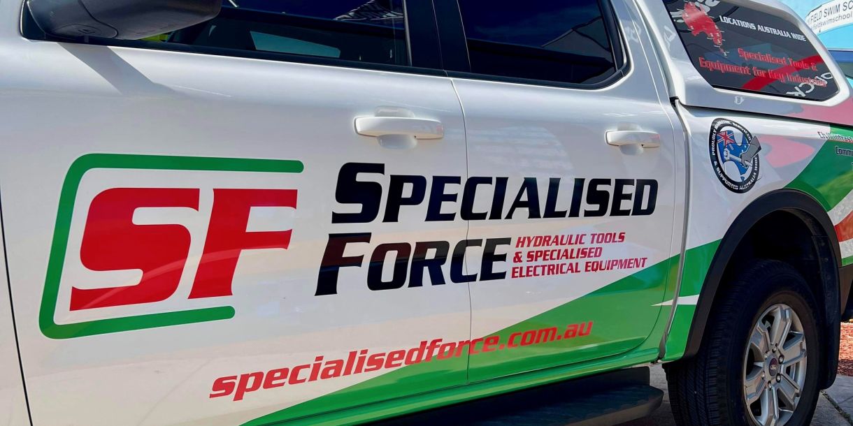 Bright coloured Van Signage